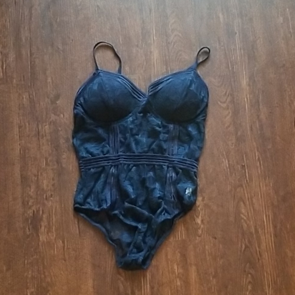 Navy lace bodysuit